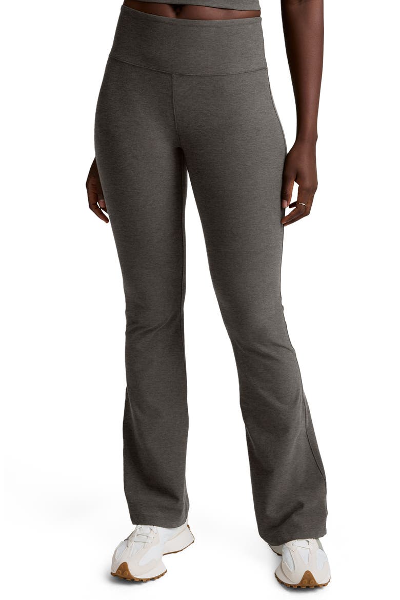 Space Dye High Waist Bootcut Leggings, Main, color, TRUE GRAY HEATHER