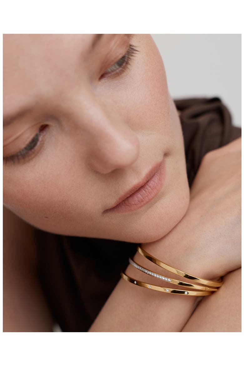 Essential Lab Grown Diamond Bangle, Alternate, color, 18K GOLD VERMEIL / DIAMOND