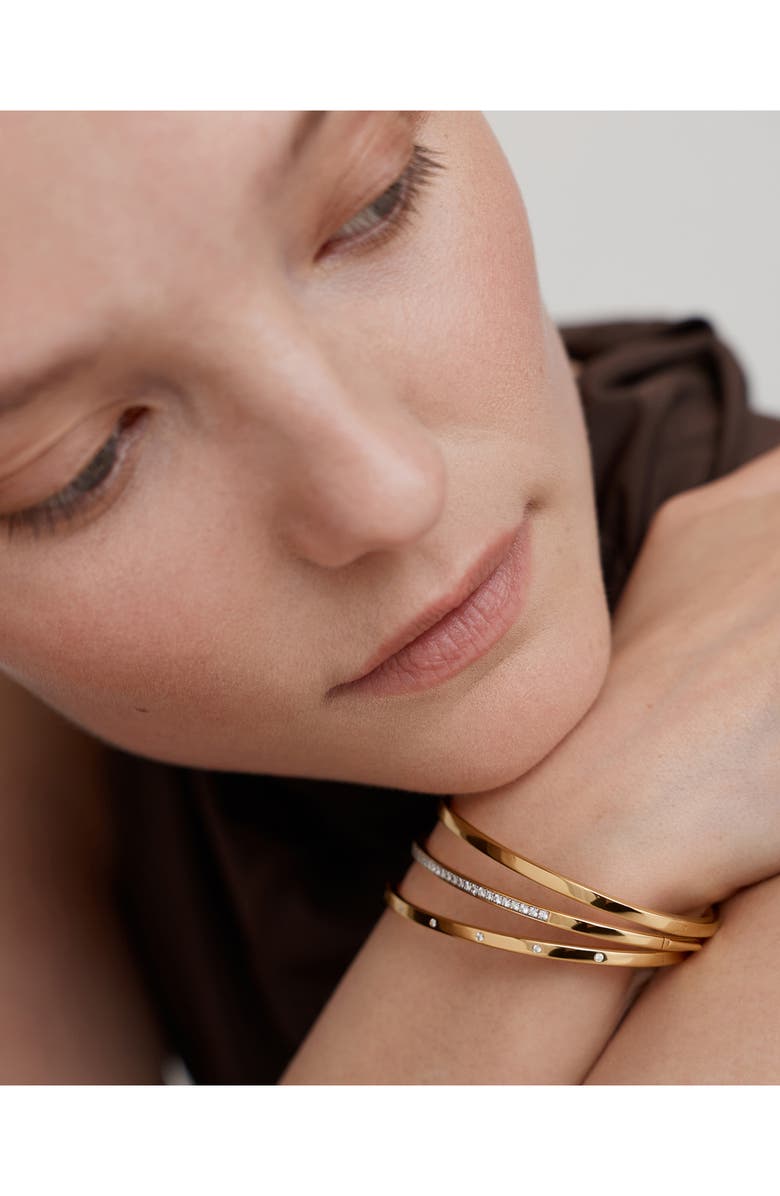 Monica Vinader Essential Lab Grown Diamond Bangle, Alternate, color, 18K Gold Vermeil / Diamond