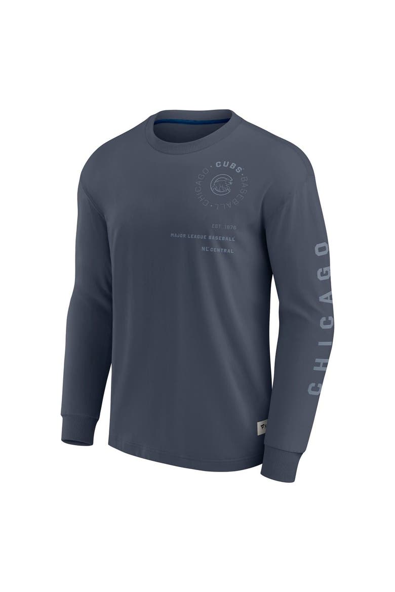 Men's Fanatics Blue Chicago Cubs Elements Future Ground Tonal Info Long Sleeve T-Shirt, Alternate, color, Blue