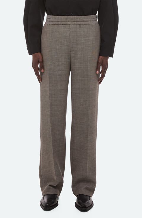 Sharkskin Elastic Waist Trousers
