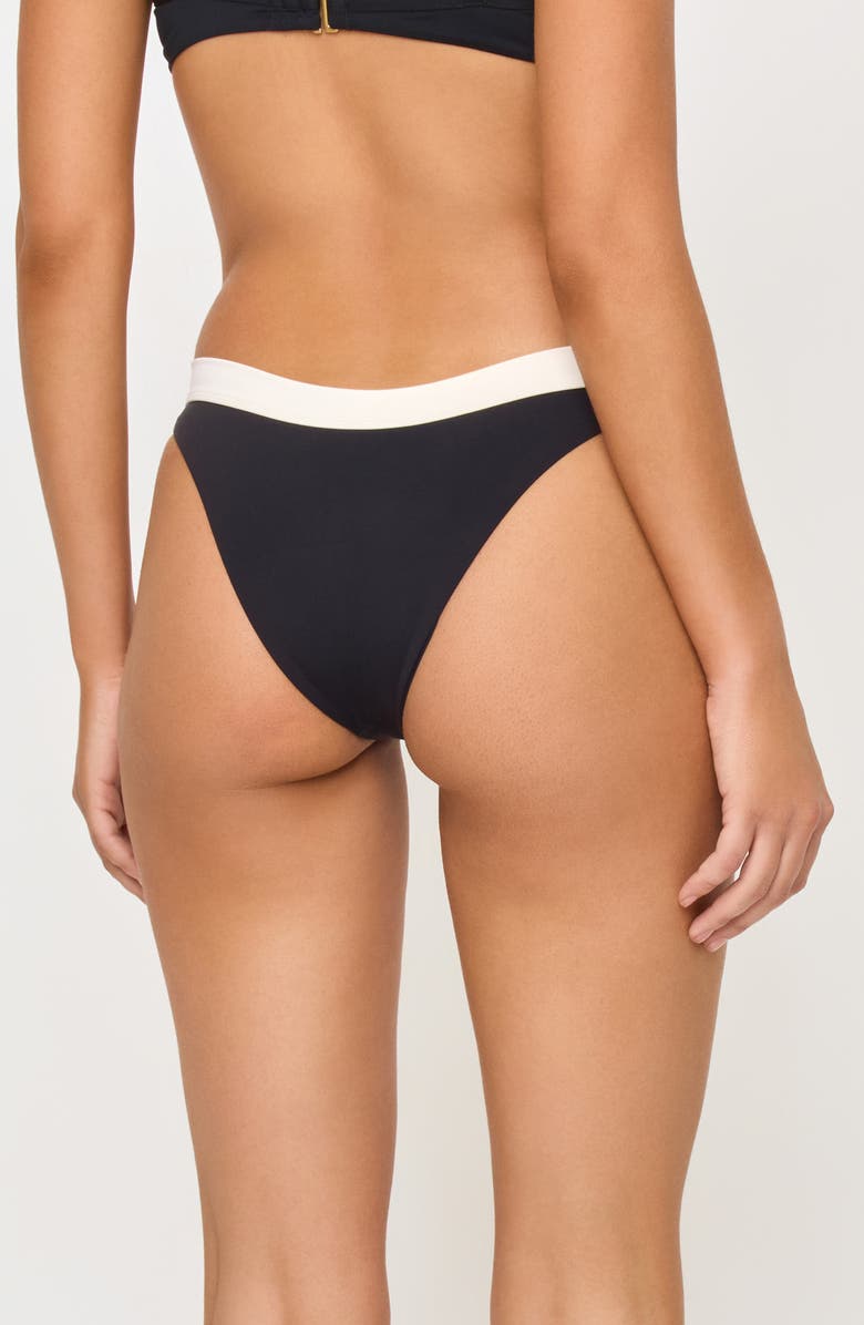 LSPACE Mercer Bikini Bottoms, Alternate, color, Black/ Cream