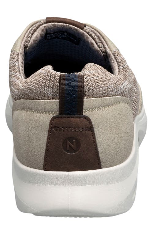 Nunn Bush Ponte Knit Moc Toe Sneaker In Taupe Multi