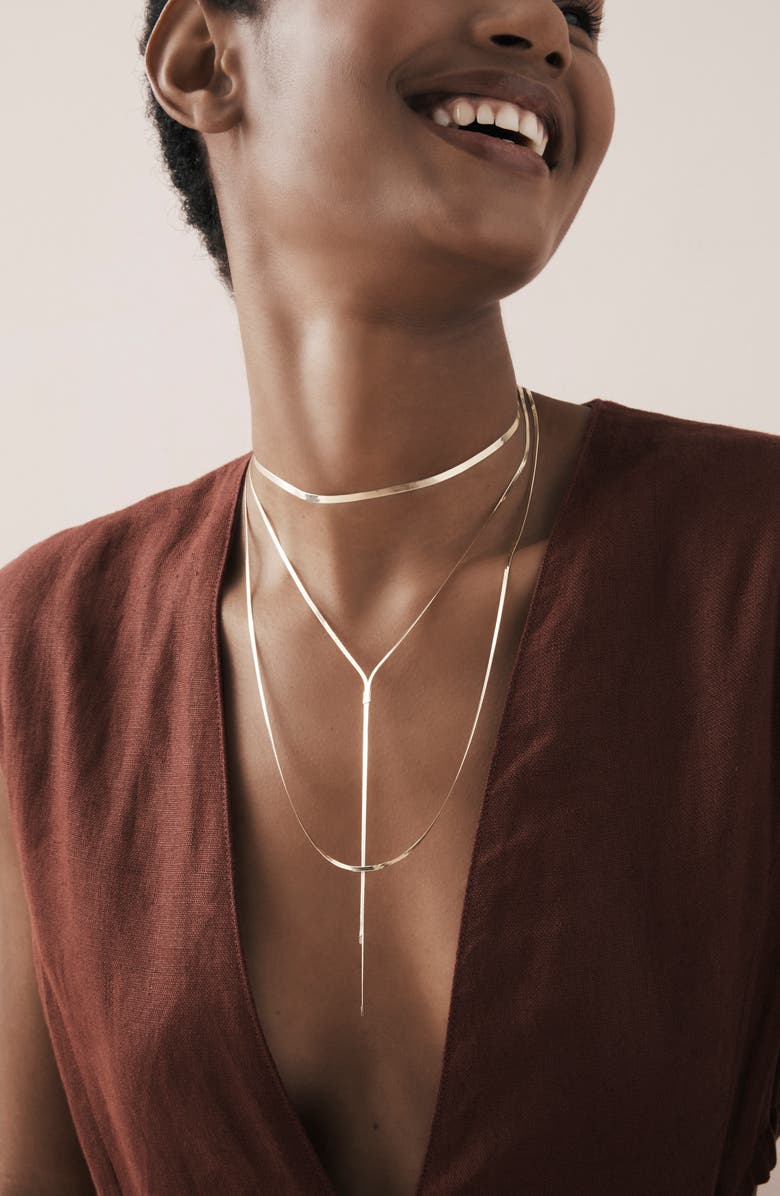 LANA Jewelry Blake Liquid Gold Lariat Necklace, Alternate, color, Yellow Gold