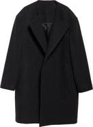 TOTEME Collarless Felted Wool Blend Coat