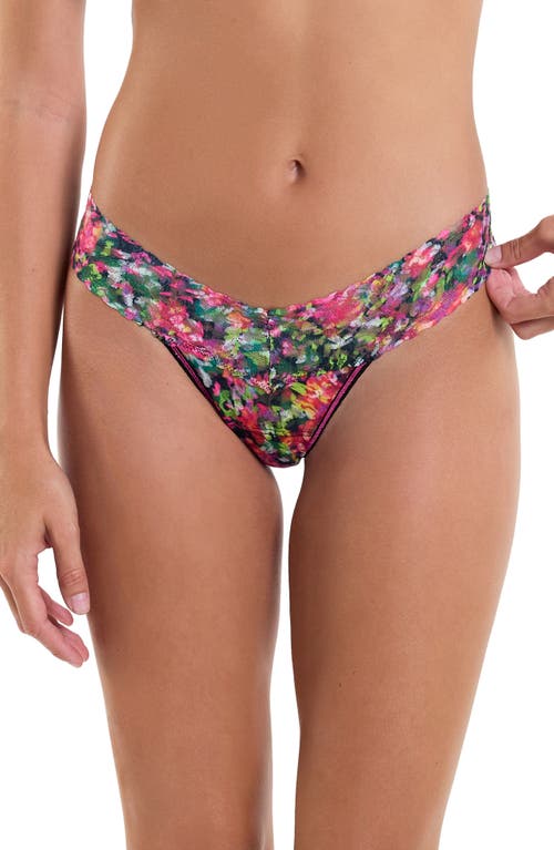Hanky Panky Print Low Rise Thong In Celebration Black