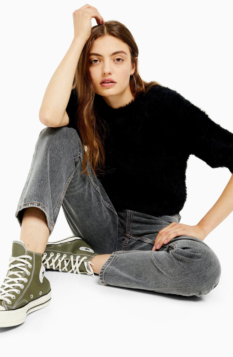 Topshop Straight Leg Editor Jeans, Alternate, color,