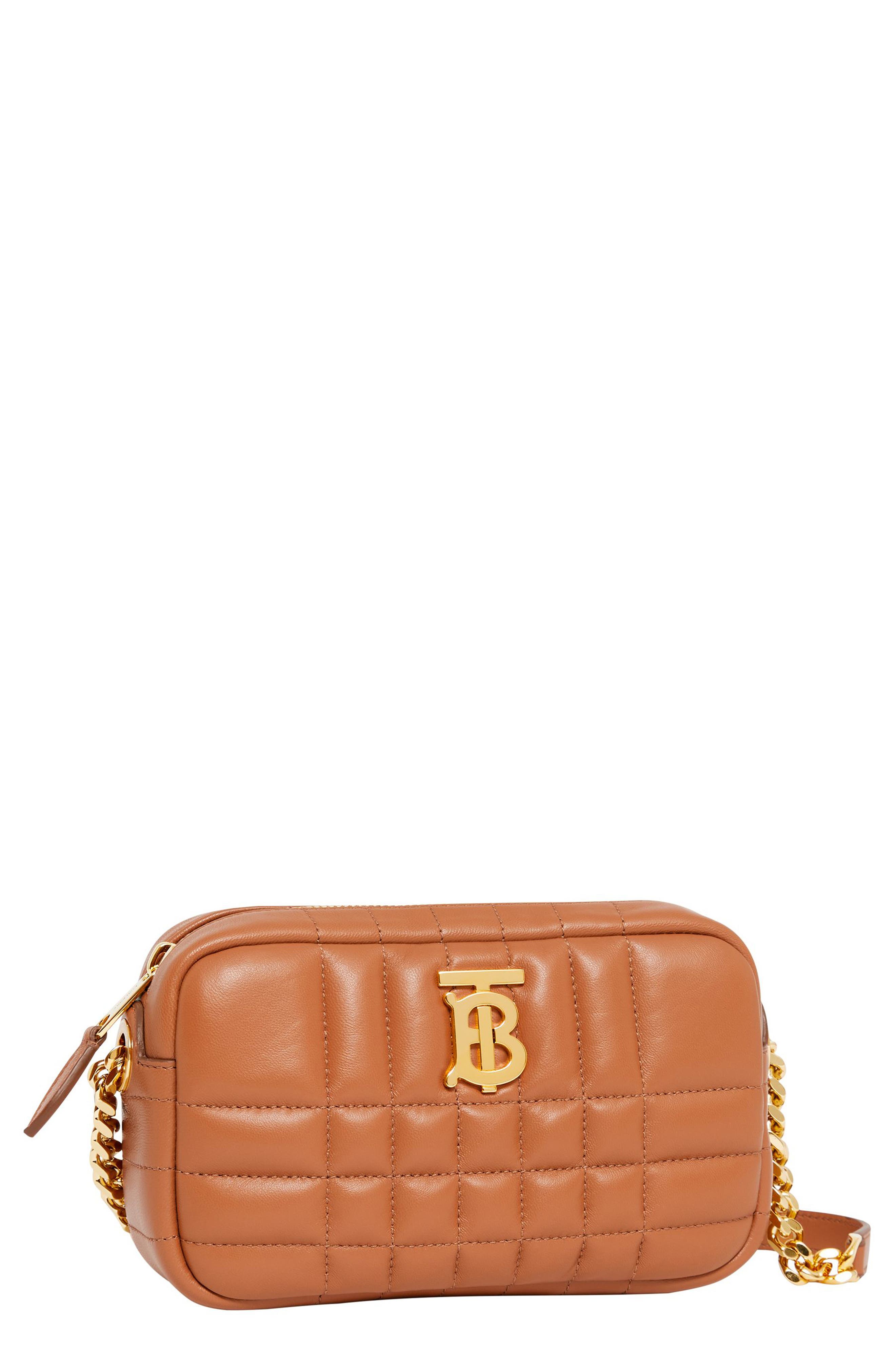 Burberry Mini Lola Check Quilted Leather Camera Crossbody Bag, Alternate, color, 