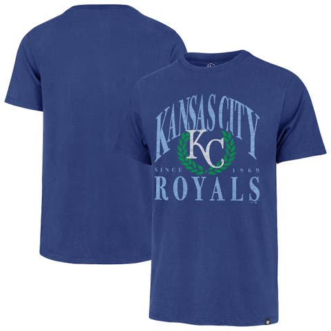 Men's '47 Royal Kansas City Royals Pitchout Franklin T-Shirt
