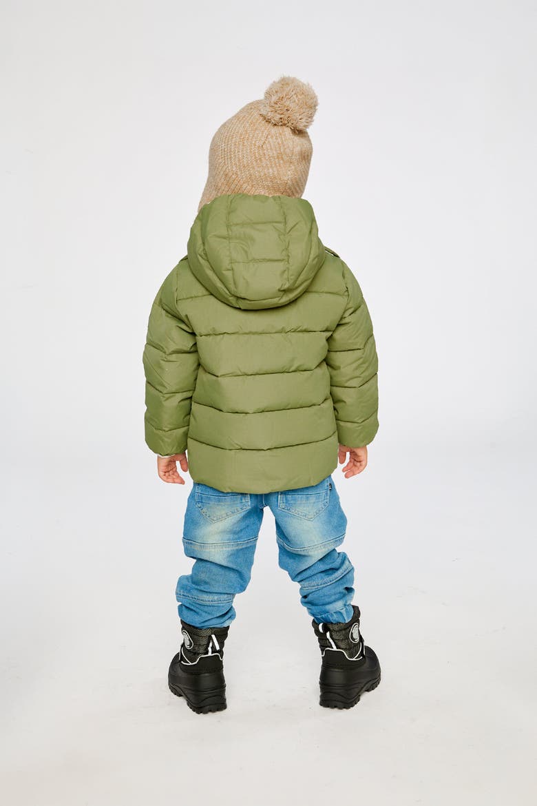 PrimaLoft Hooded Winter Jacket, Alternate, color, Olive Green