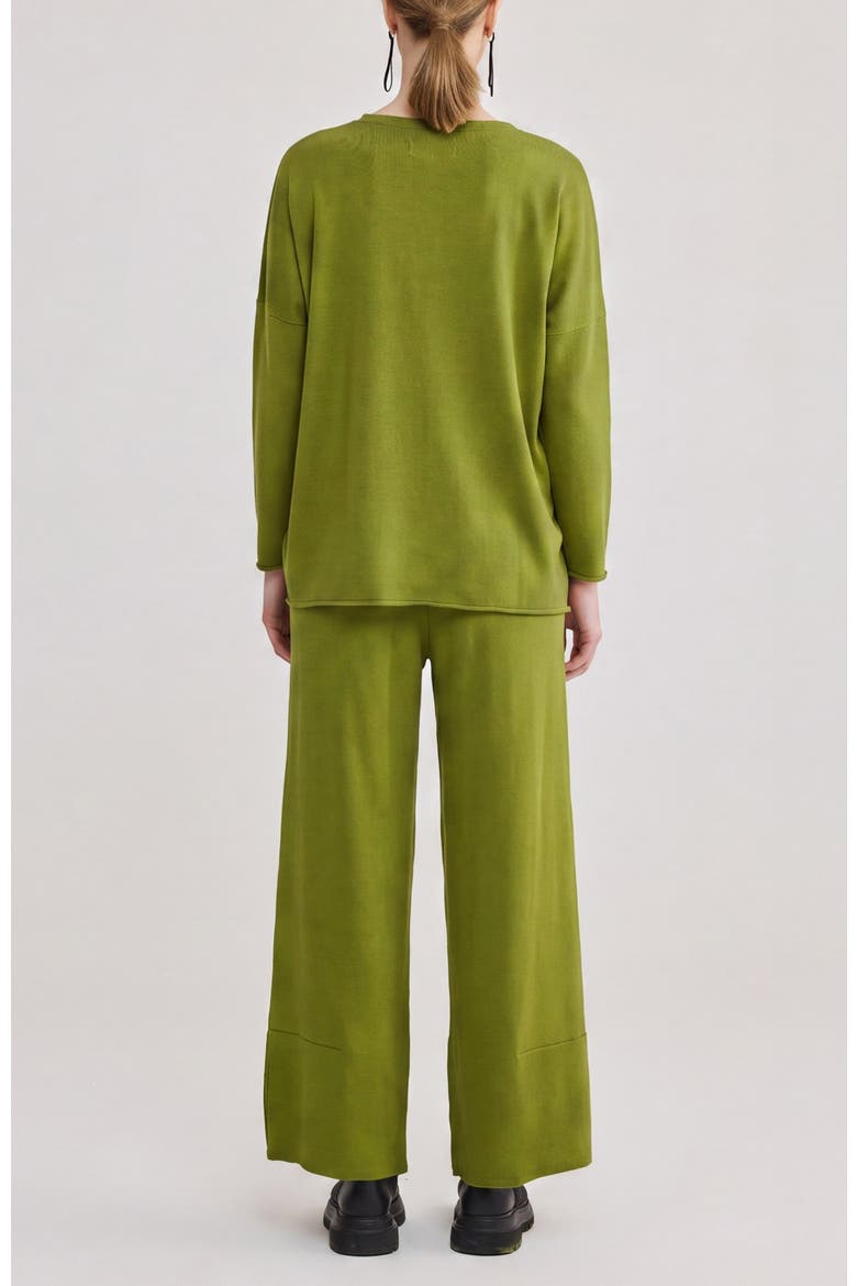Alma Crew Neck Asymmetric Knit Top, Alternate, color, Pistachio