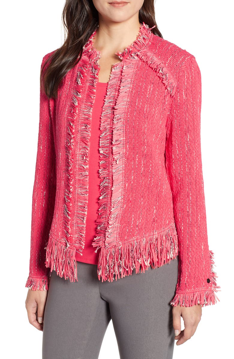 NIC+ZOE Fancy Fringe Jacket, Main, color, 