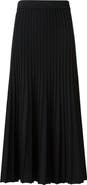 Akris punto Plissé Stretch Wool & Cashmere A-Line Midi Skirt