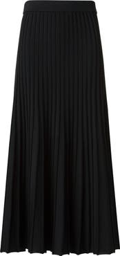 Akris punto Plissé Stretch Wool & Cashmere A-Line Midi Skirt