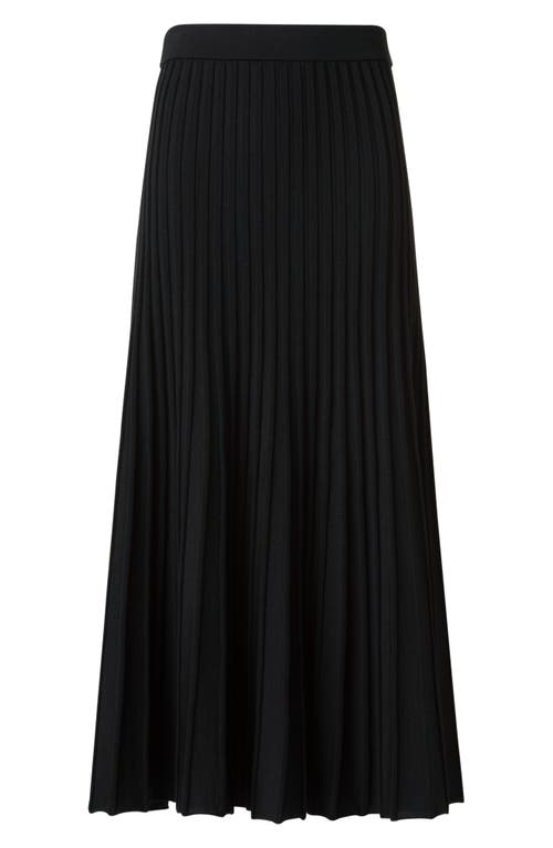 Akris Punto Flared Merino Wool Rib Midi Skirt In Black