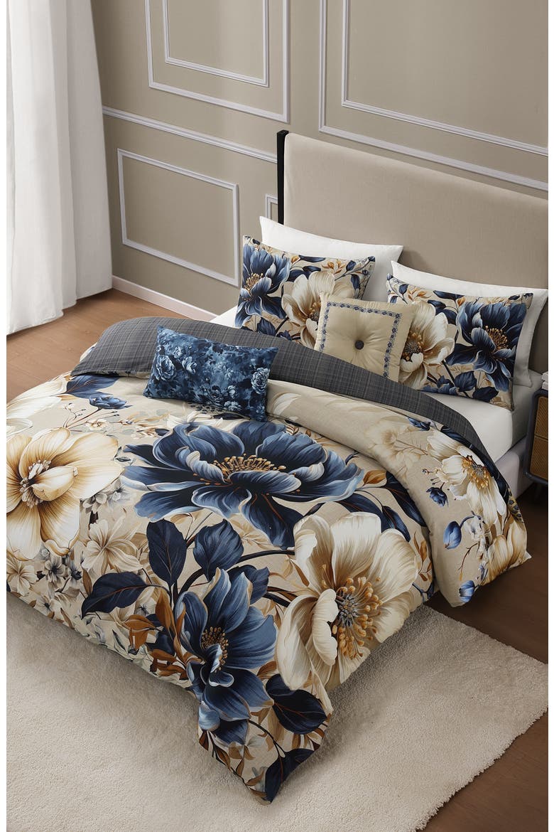 English Manor Reversible Comforter Set, Alternate, color, BLUE