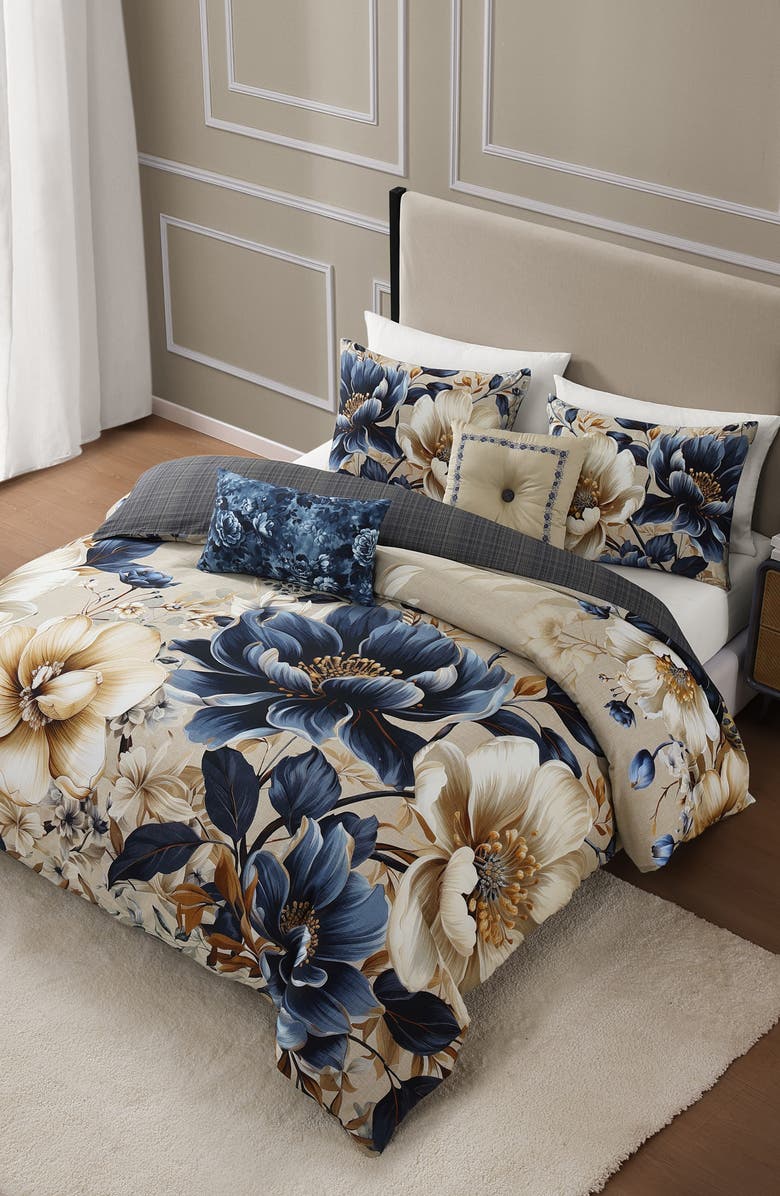 Bebejan English Manor Reversible Comforter Set, Alternate, color, Blue