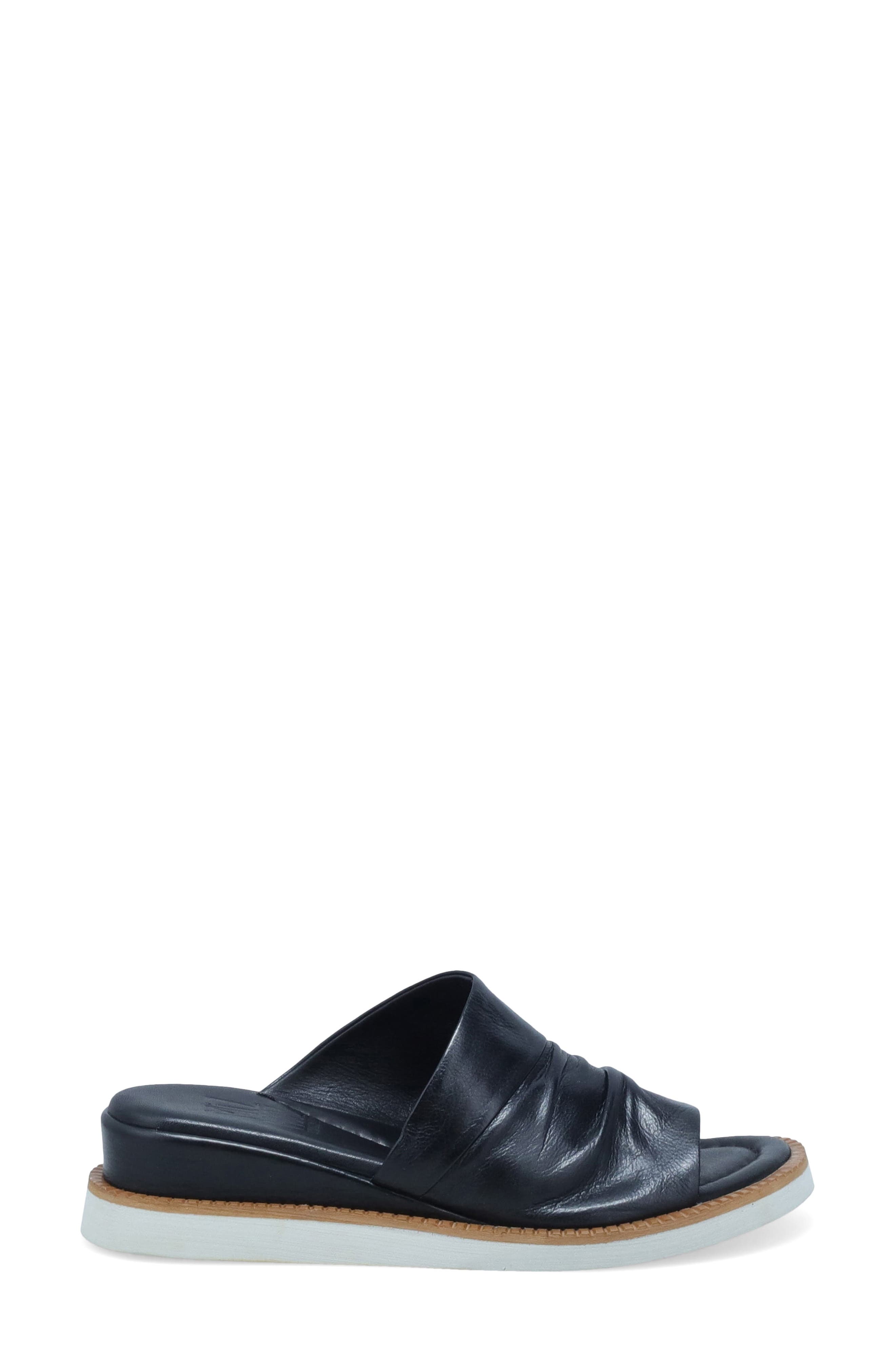 Miz Mooz Erin Platform Wedge Slide Sandal, Alternate, color, Black