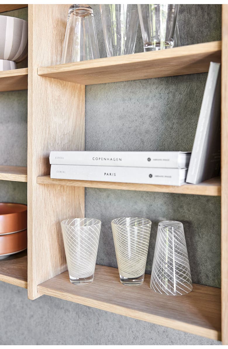 OYOY Yuka Groove Glass Set, Alternate, color, Clear