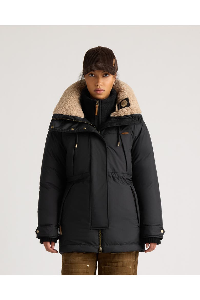 Womens Harfang Signature Parka, Main, color, BLACK