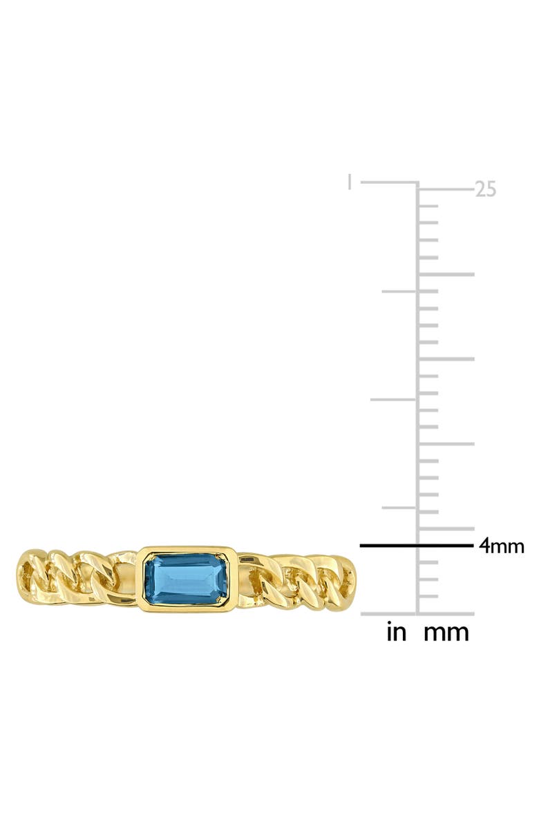 Julianna B. Solitaire Birthstone Link Design Ring 14k, Alternate, color, Topaz