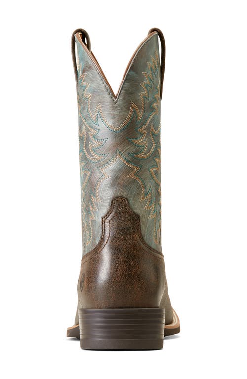 Ariat Sport Latigo Square Toe Roper Heel Boot In Brown
