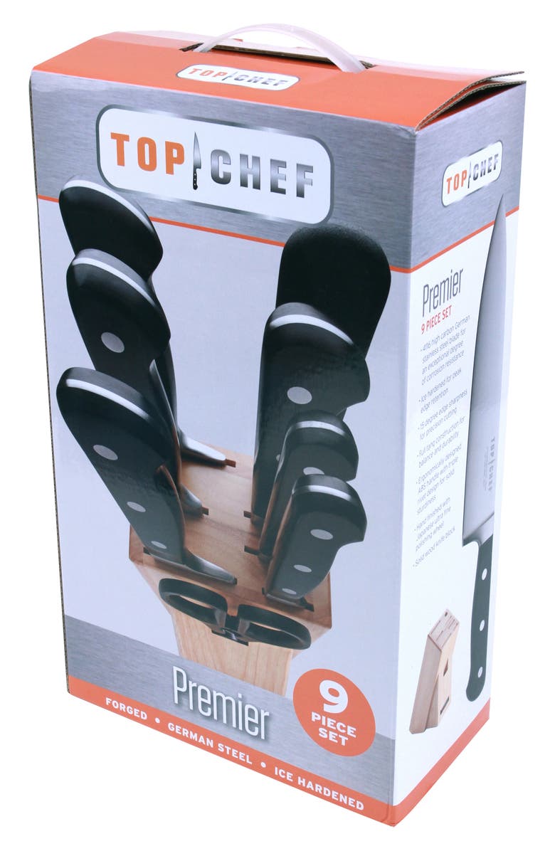 TOP CHEF Premier 9-Piece Knife Block Set, Alternate, color,