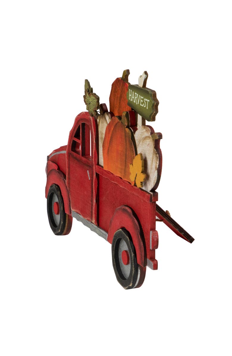 Northlight 14" Red Truck with Pumpkins Fall Harvest Sign Decoration, Alternate, color, 