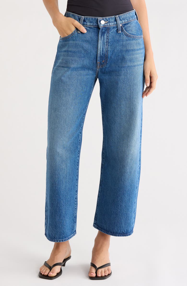 MOTHER Lil' Dodger Flood Jeans, Main, color, Green Thumb