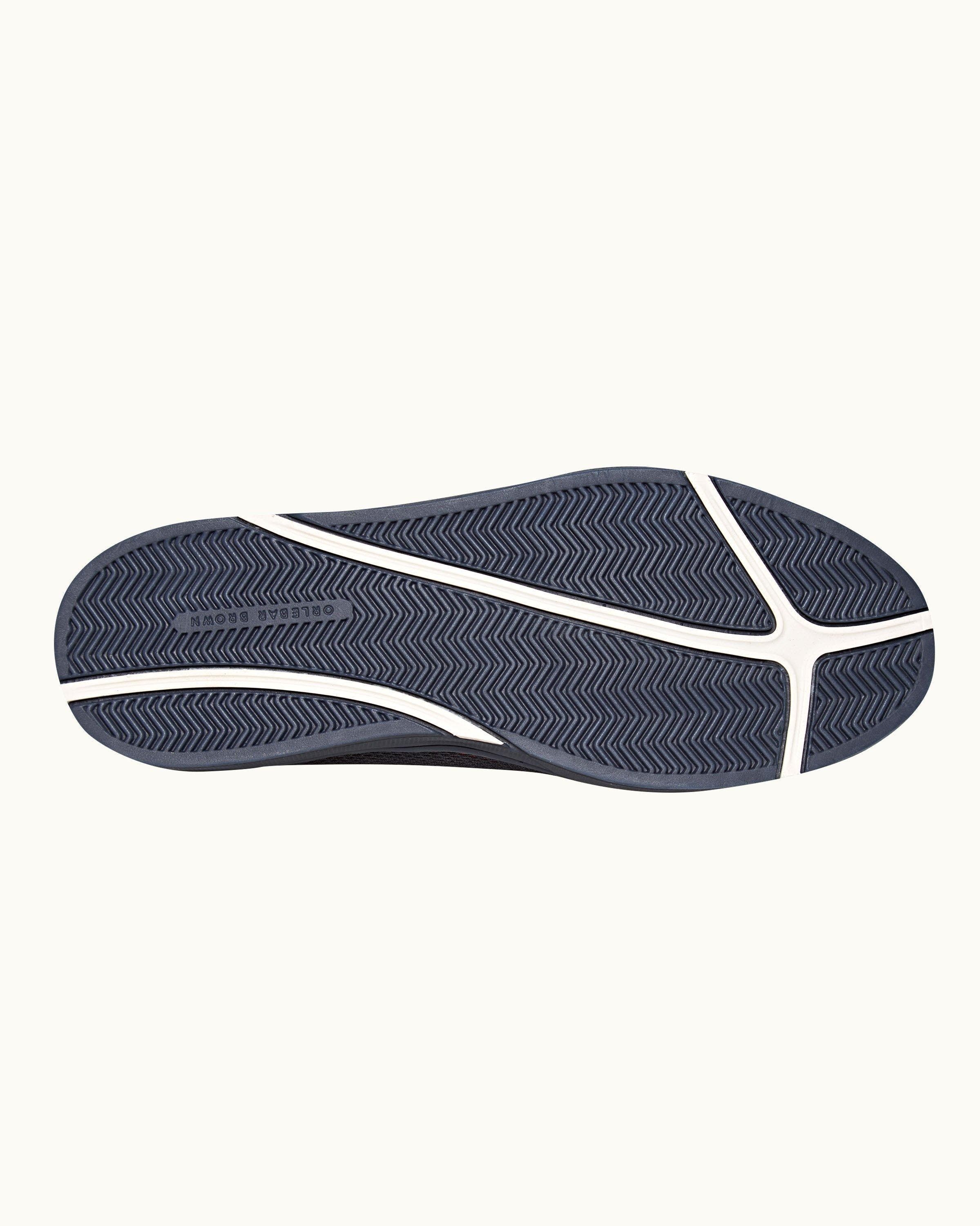 Orlebar Brown Larson O.B Stripe Shoe You Can Swim, Alternate, color, Navy/Orange/Aquamarine