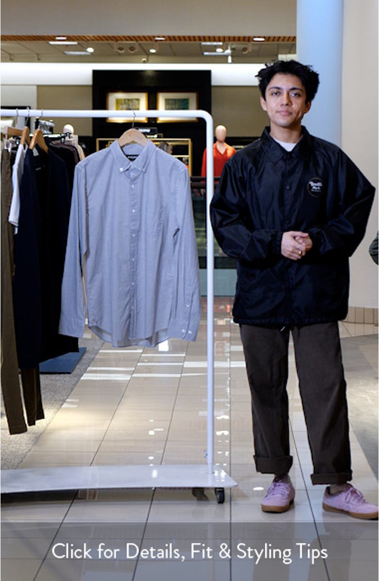 Slim Fit Washed End On End Stretch Button-Down Shirt, sales video thumbnail