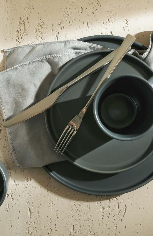 Stone Lain Celina Stoneware 16-piece Dinnerware Set In Black