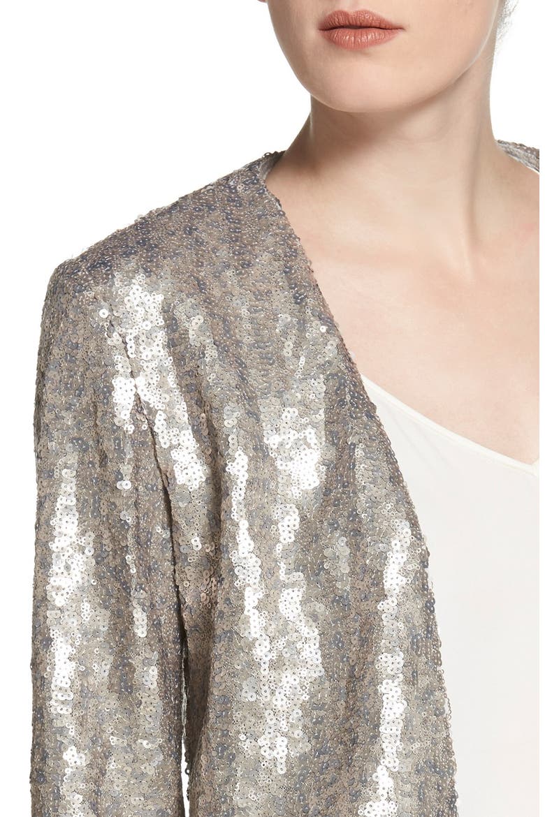 Sequin Jacket, Alternate, color, SILVER