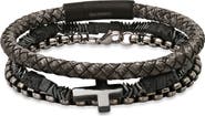 HMY JEWELRY Mens' Mixed Bracelets Set of 3