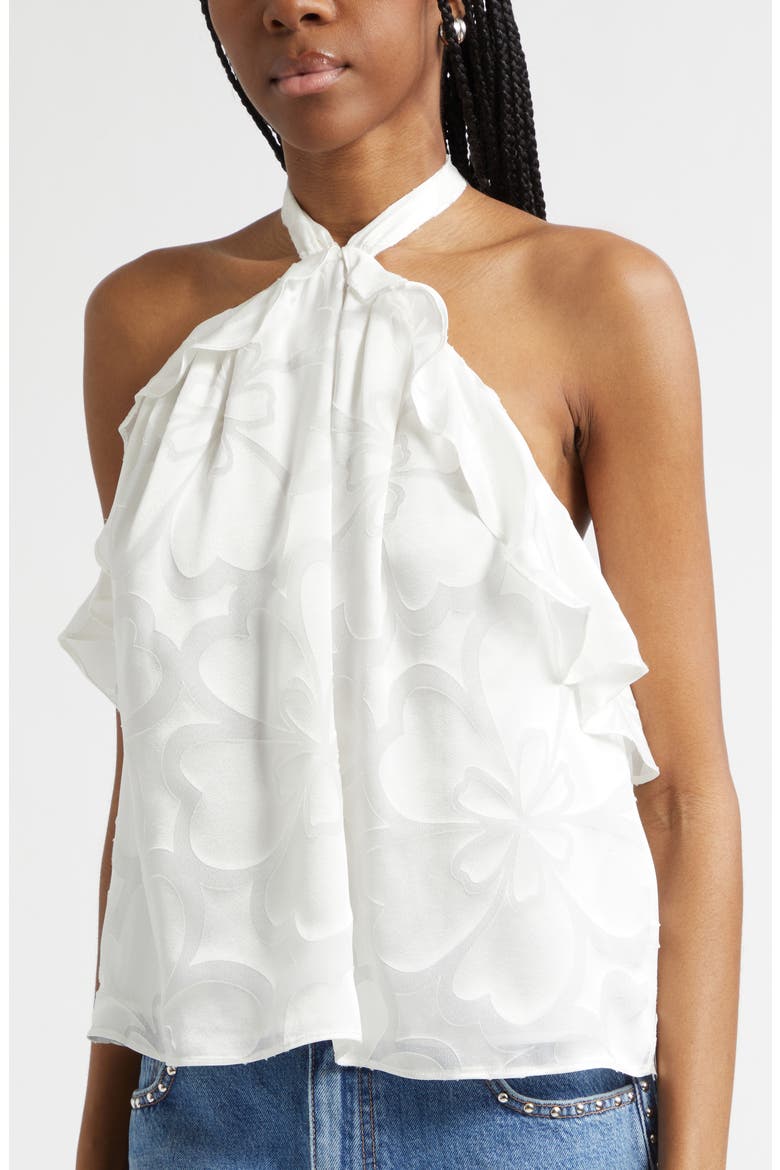 Burnout Talia Halter Top, Alternate, color, IVORY BURNOUT