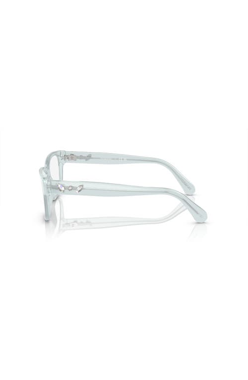Swarovski 54mm Rectangle Optical Glasses In Silver