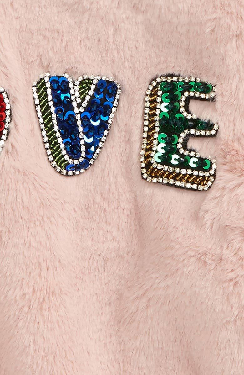 Truly Me Faux Fur Bomber Jacket, Alternate, color, 