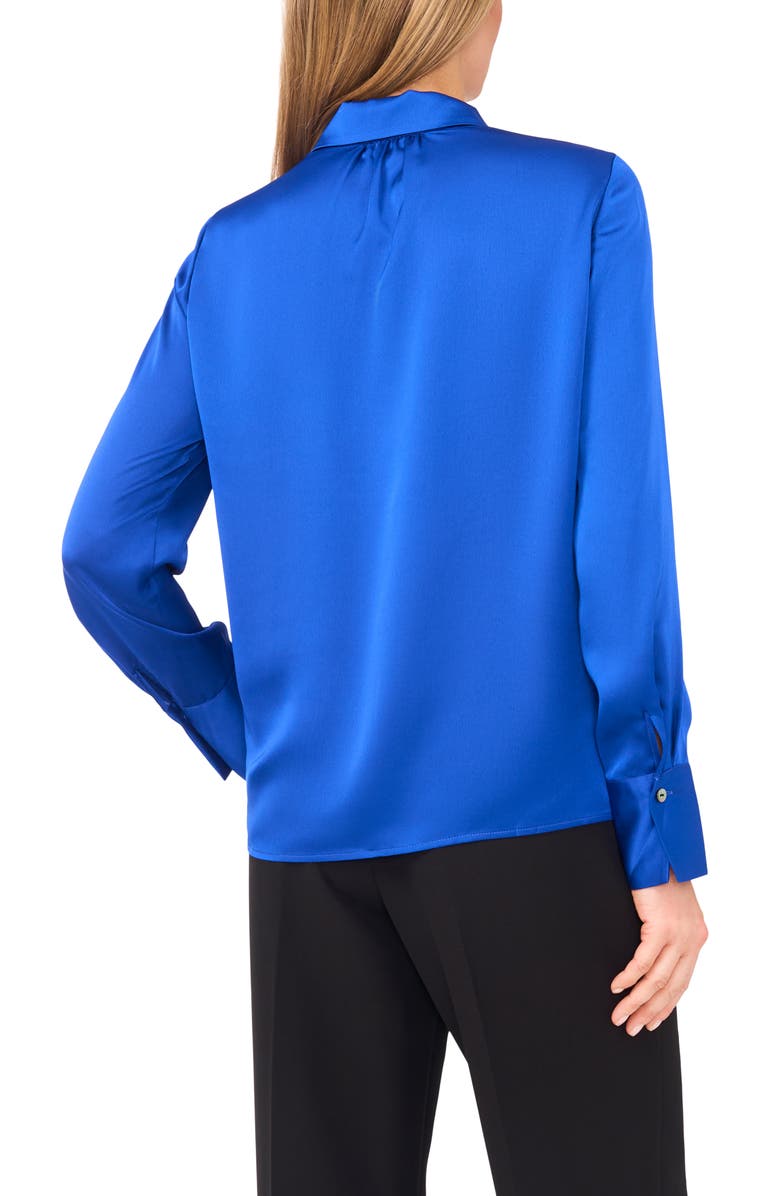 Halogen<sup>®</sup> Charmeuse Button-Up Shirt, Alternate, color, Opulant Blue