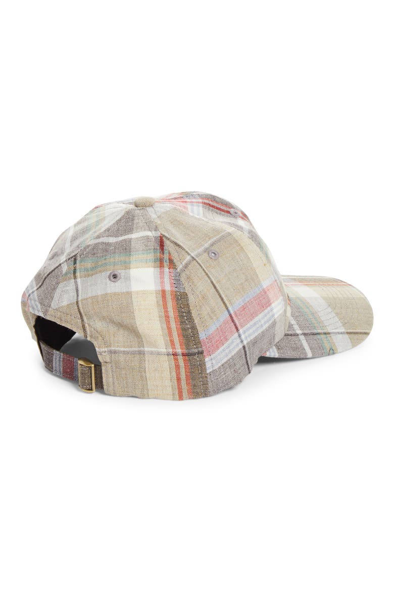 Plaid Wool & Linen Baseball Cap, Alternate, color, PLAID