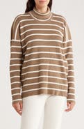 Splendid x Cella Jane Stripe Ribbed Turtleneck Sweater