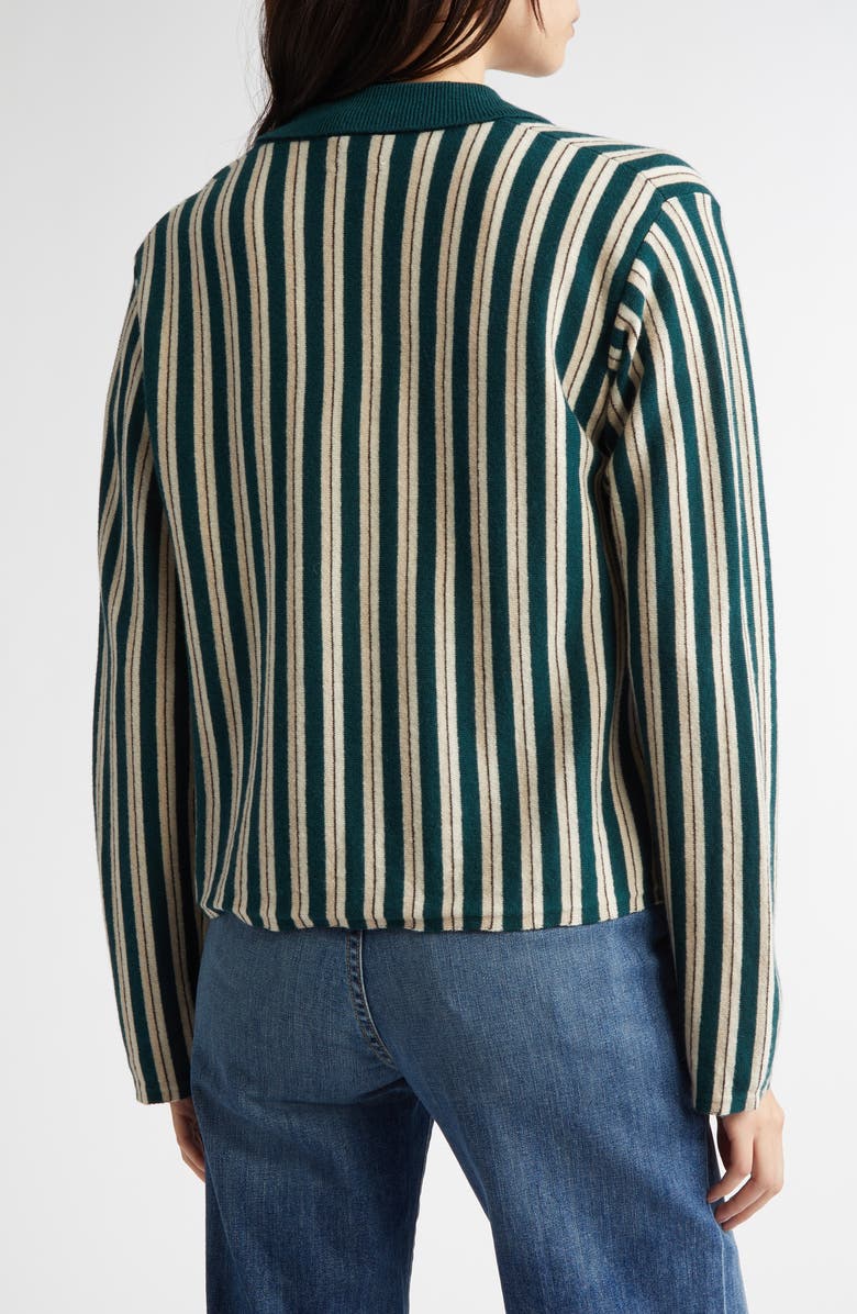 Bode Hogan Stripe Wool & Cashmere Cardigan, Alternate, color, 