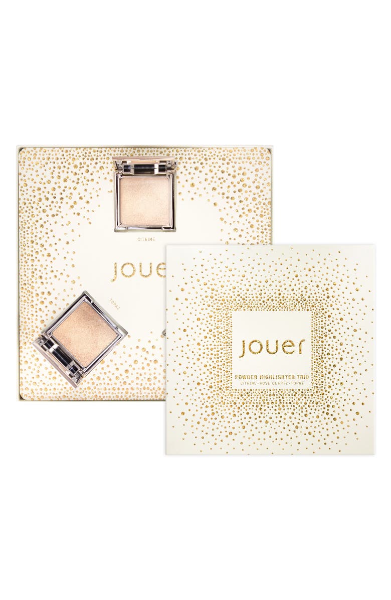 Jouer Skinny Dip, Peach & Rose Gold Powder Highlighter Trio, Alternate, color,