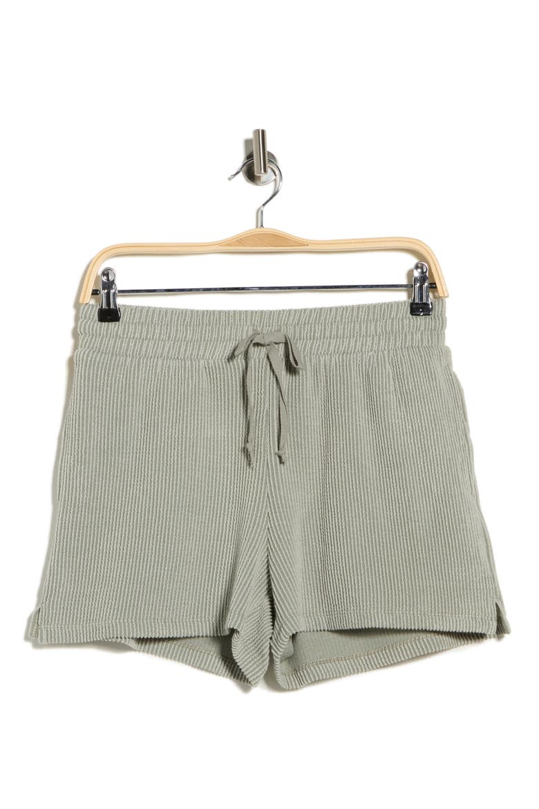 Rib Drawstring Shorts, Alternate, color, SEAGRASS