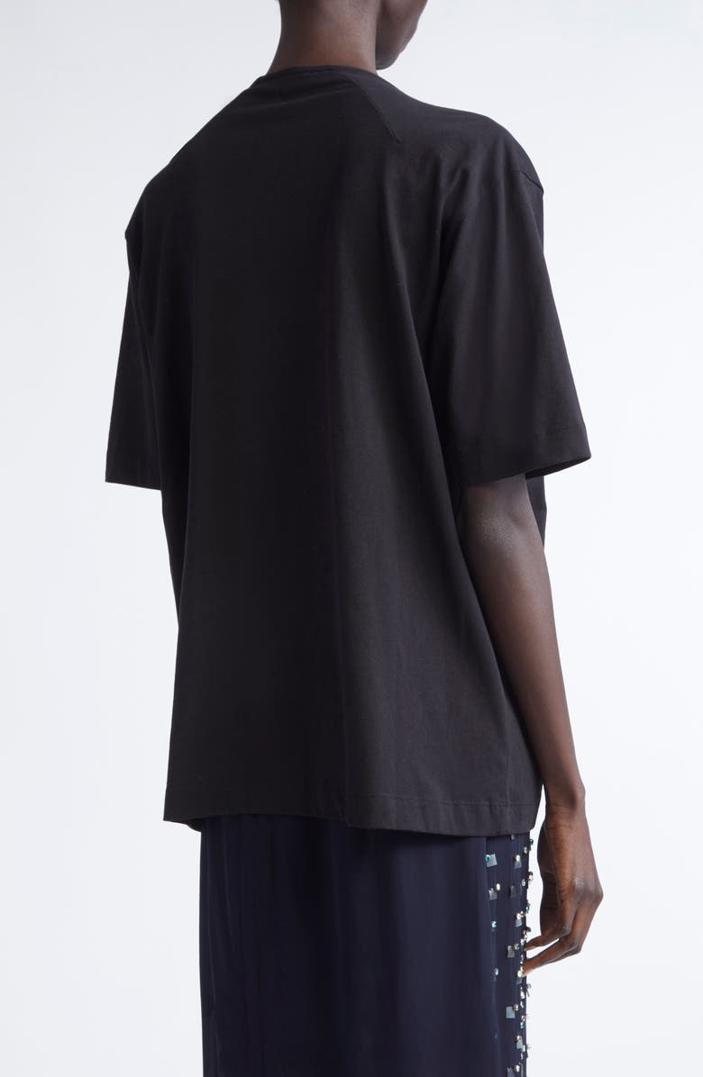 Dries Van Noten Hebitta Bow Neck Short Sleeve T-Shirt, Alternate, color, 