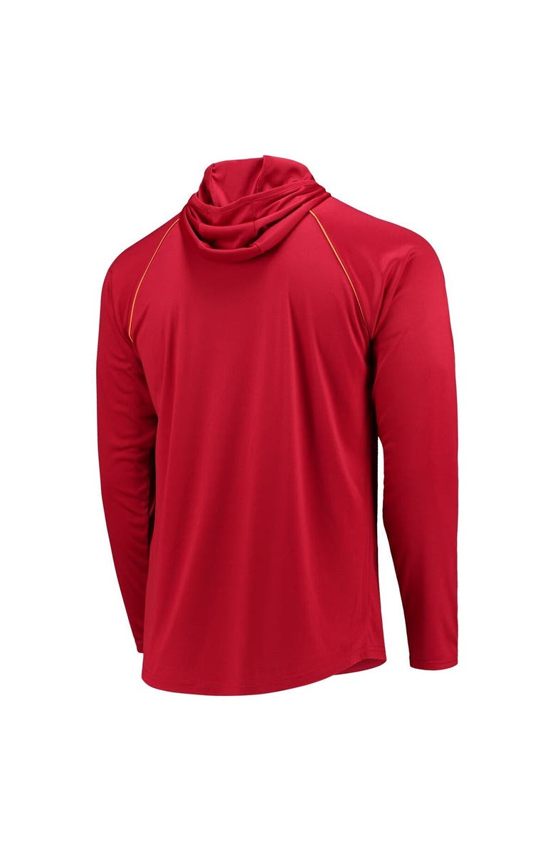 STARTER Men's Starter Red Tampa Bay Buccaneers Throwback Raglan Hoodie Long Sleeve T-Shirt, Alternate, color, Red