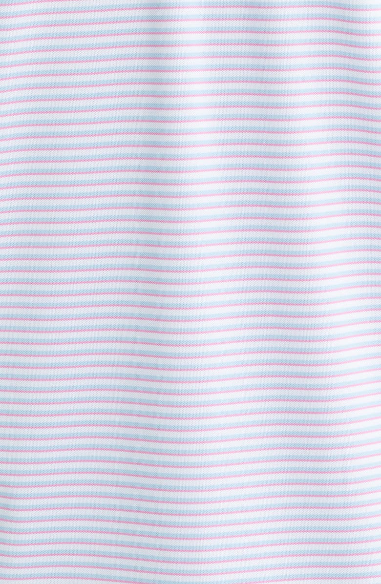 Peter Millar Crown Crafted Tempo Performance Piqué Polo, Alternate, color, White / Blue Frost