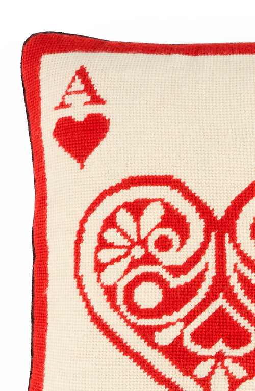 Jonathan Adler Ace Needlepoint Pillow In Multi