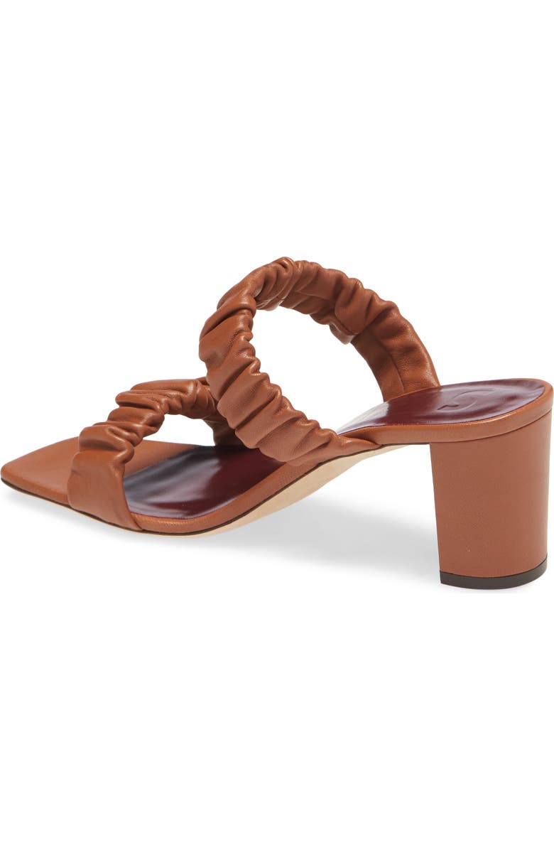 STAUD Frankie Ruched Slide Sandal, Alternate, color, Tan