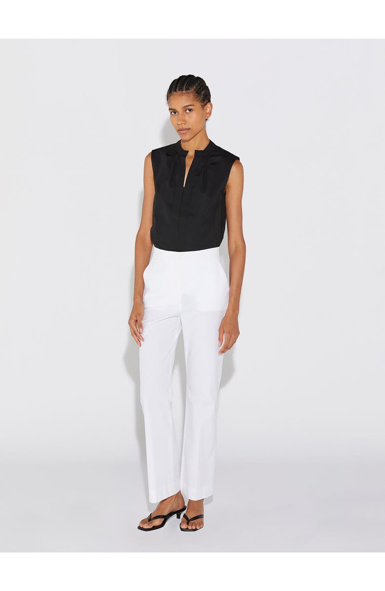 Callas Milano Olympia Poplin Shortsleeve Top, Alternate, color, Black