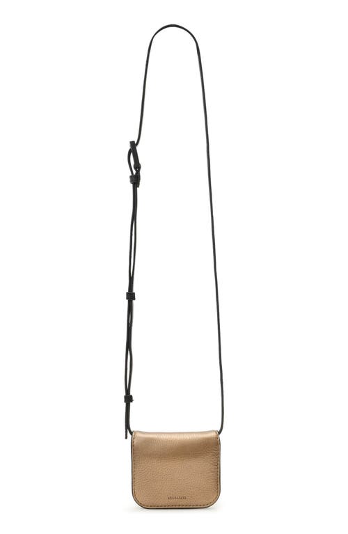 Allsaints Small Maeve Leather Crossbody Wallet In Brown